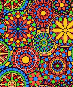 Colorful Circle Flowers